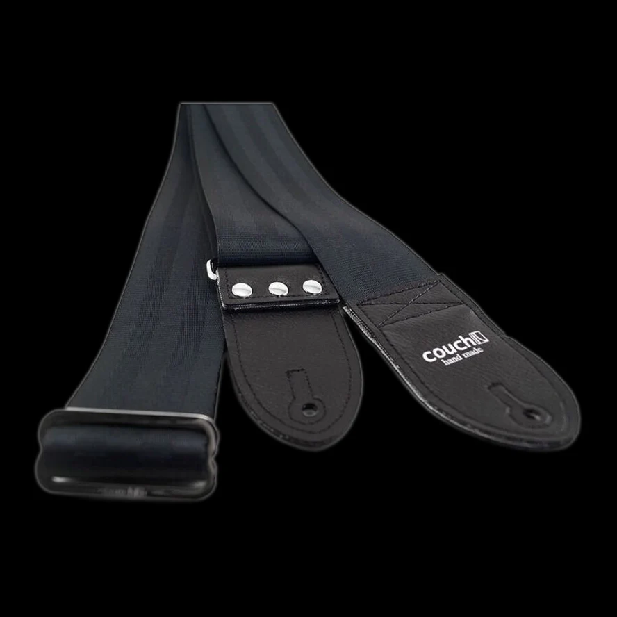 Couch Black Seatbelt Guitar Strap - SB001 - Image 2