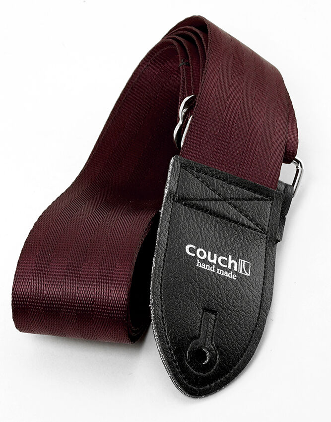 Couch Maroon Seatbelt Guitar Strap - SB003 - Image 3