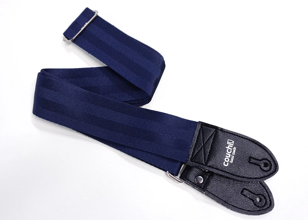 Couch Recycled Navy Seatbelt Guitar Strap - SB004 - Image 2