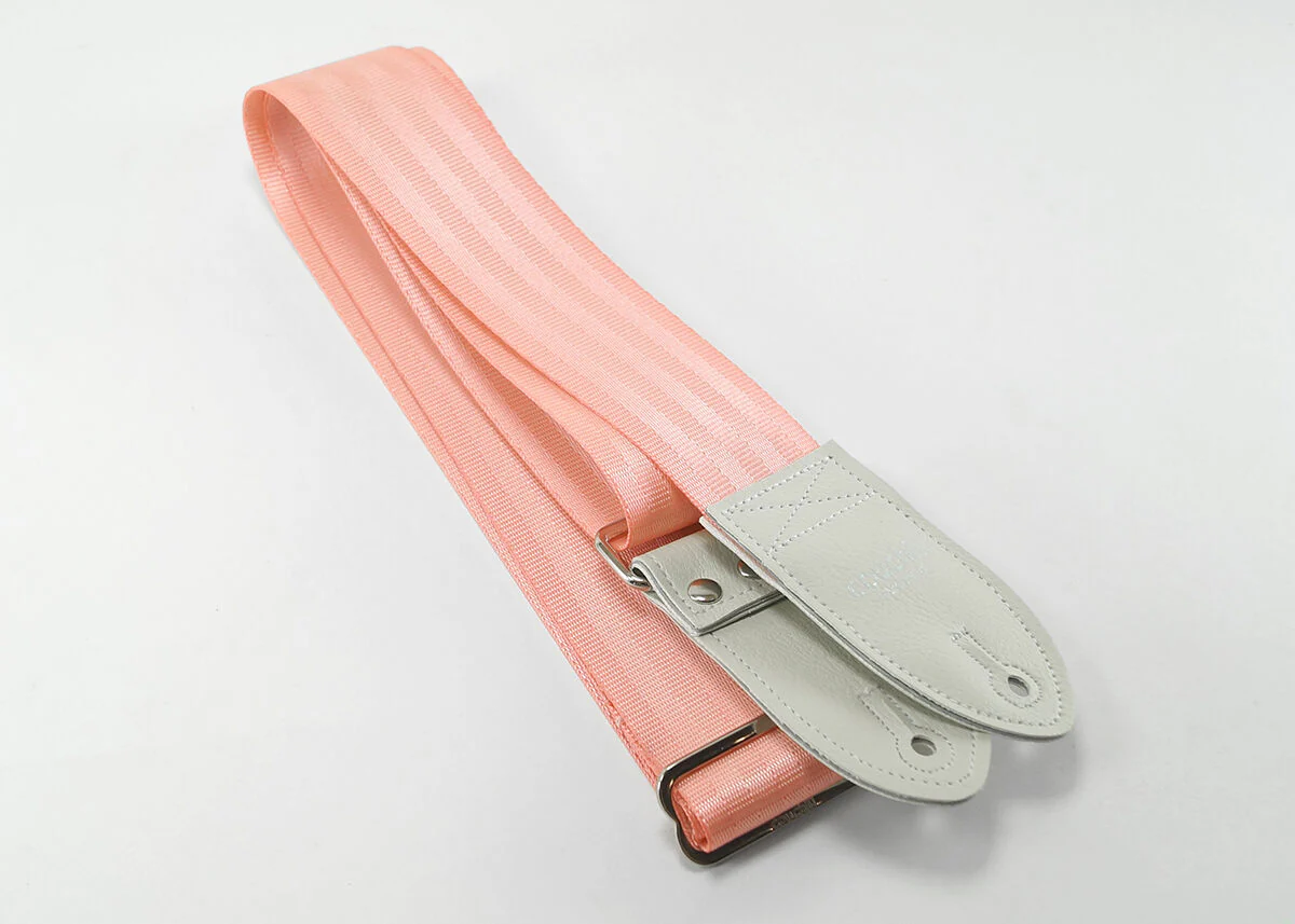 Couch Soft Pink Seatbelt Guitar Strap - SB028 - Image 3
