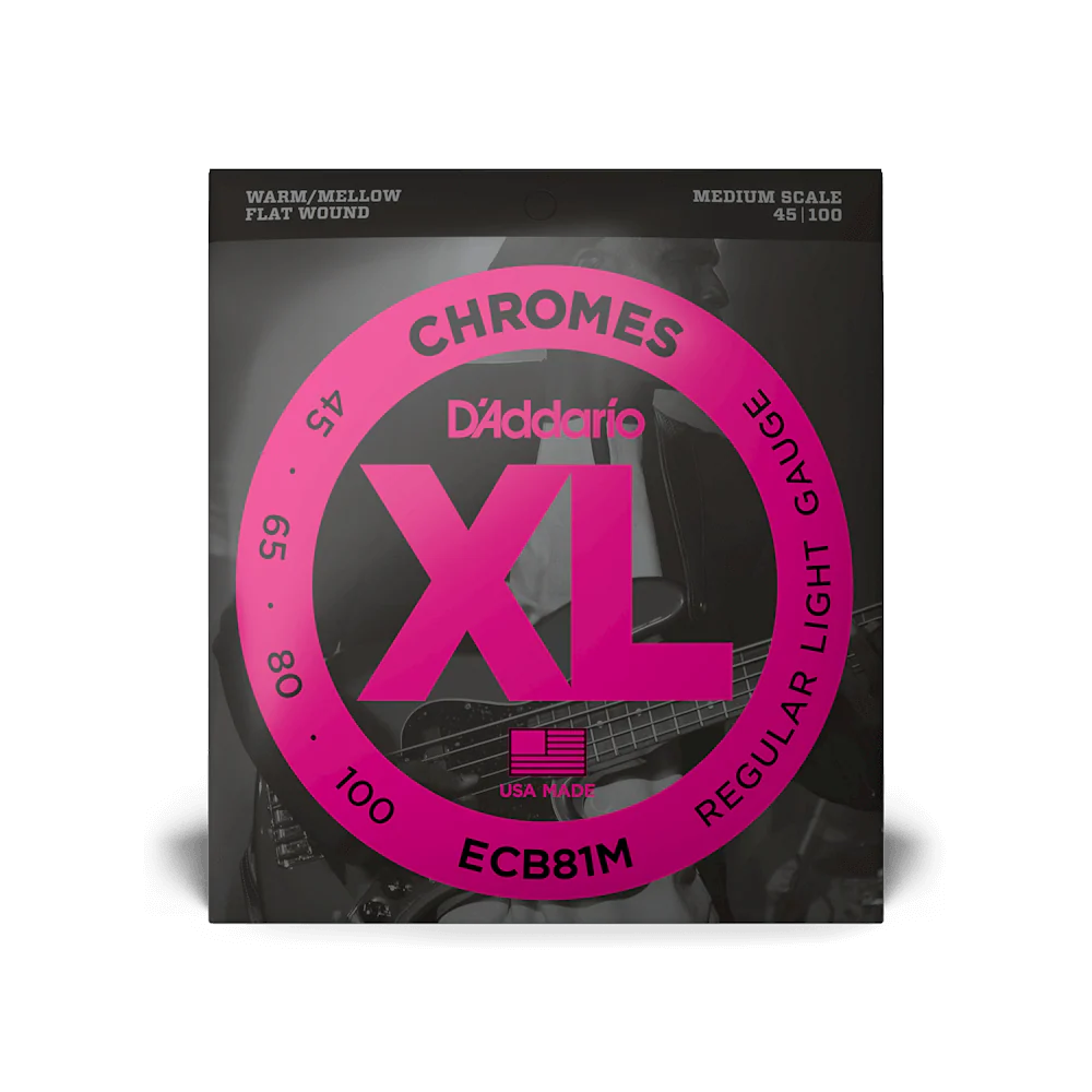 D'Addario ECB81M Set Bass Chromes 45-100 Medium Scale Strings - Image 2