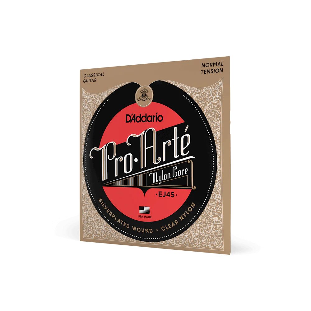D'Addario EJ45 Set ProArte Silver Clear Nylon / Silver Normal Tension Classical Guitar Strings - Image 2