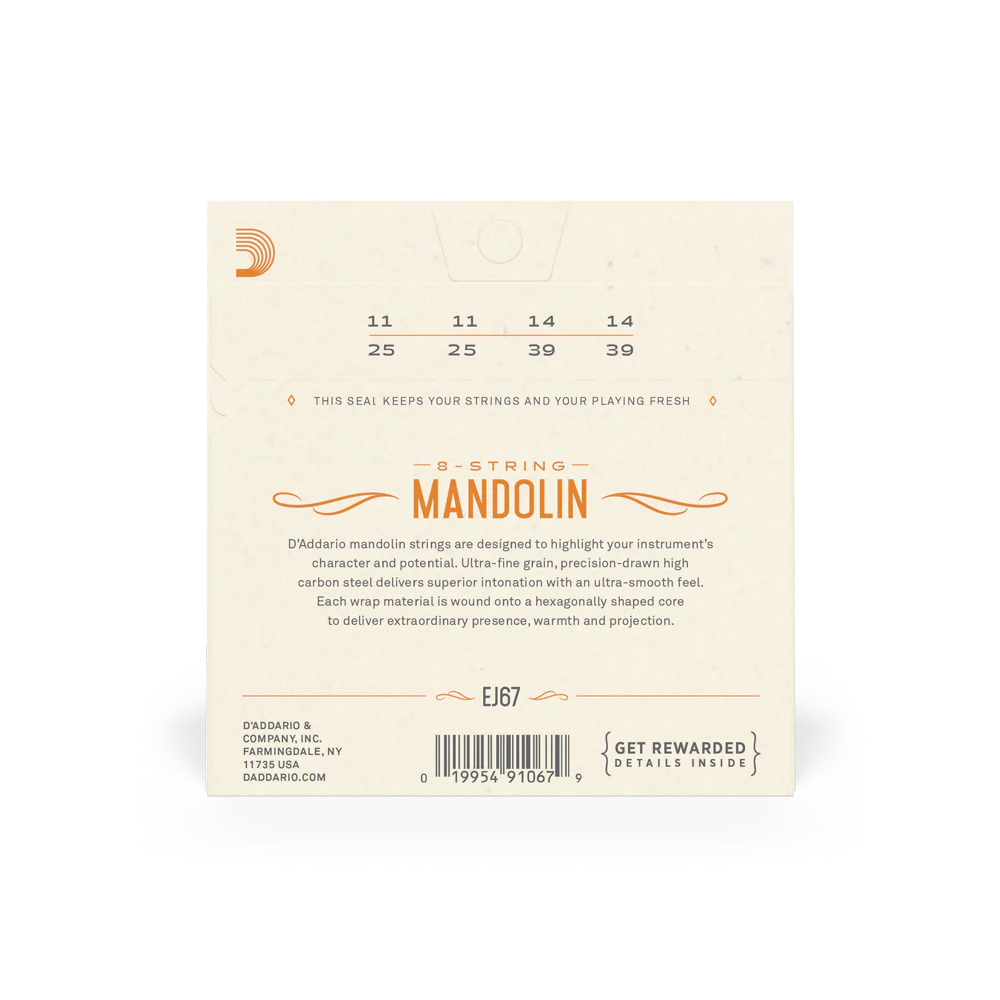 D'Addario EJ67 Set Mandolin Nickel Medium Strings - Image 3