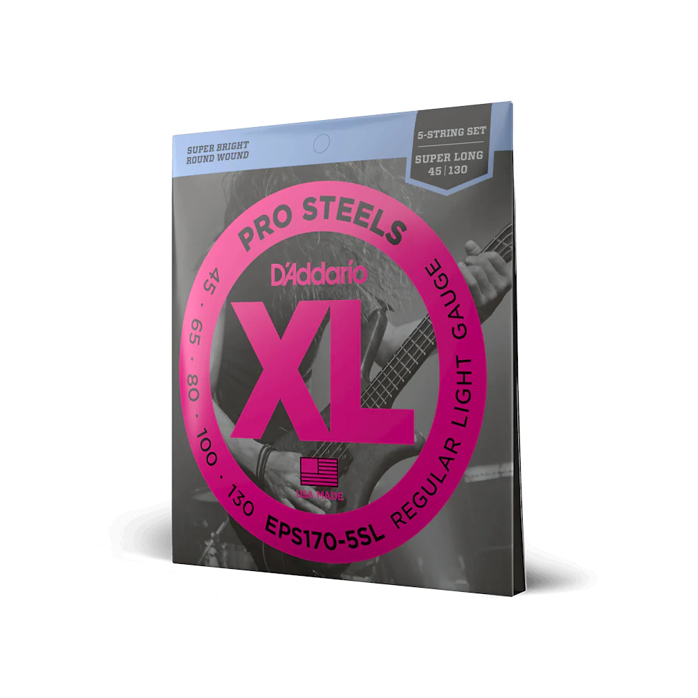 D'Addario EPS170-5SL Pro Steels 45-130 Super Long Scale 5-string Bass Strings - Image 2
