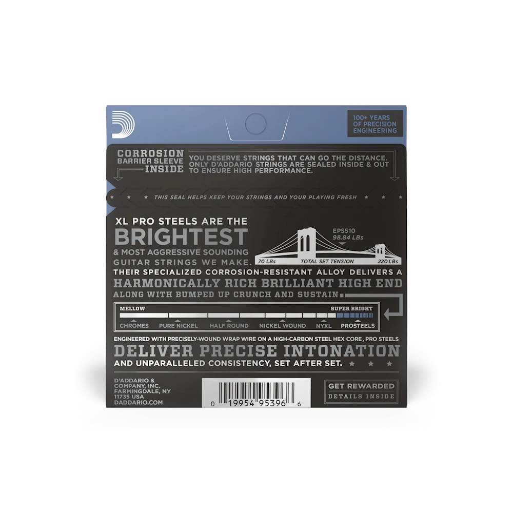 D'Addario EPS510 Set Electric Guitar Pro Steel Regular Light Strings - Image 3