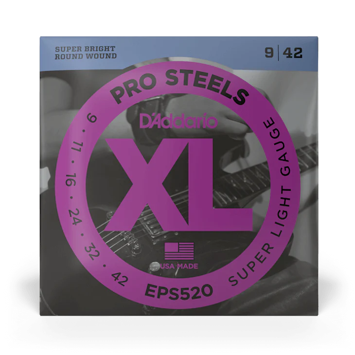 D'Addario EPS520 Set Electric Guitar Pro Steel Super Light Strings