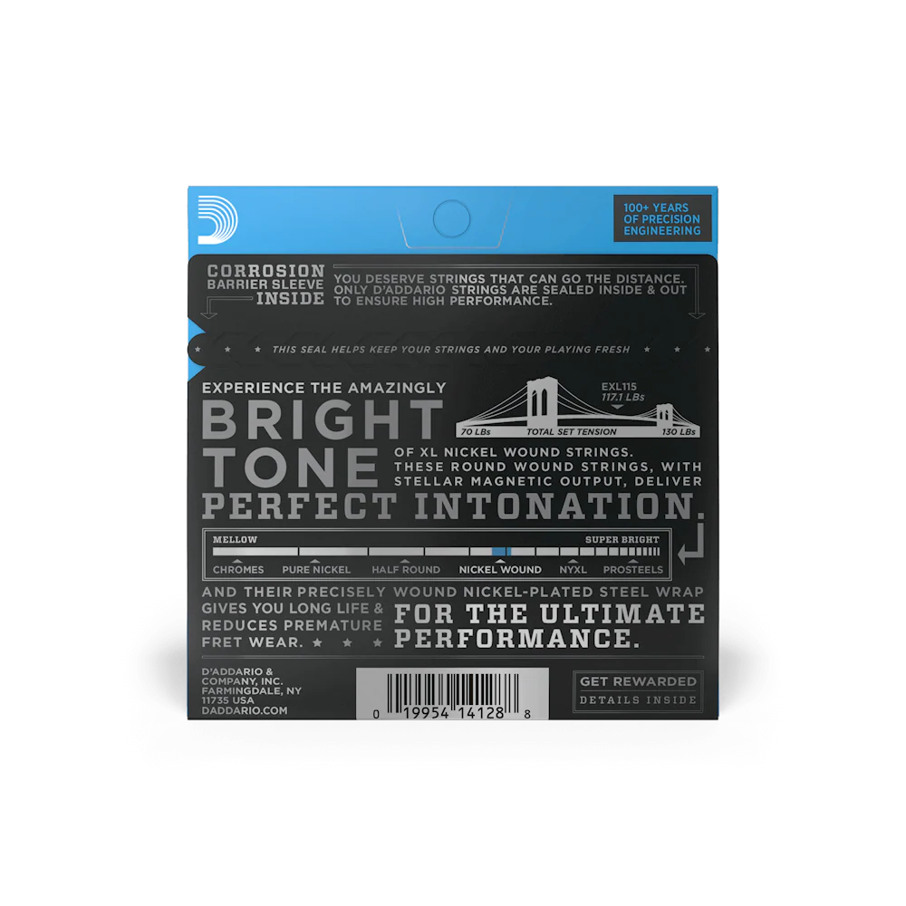 D'Addario EXL115 Set Electric Guitar XL Blues/ Jazz Strings - Image 3