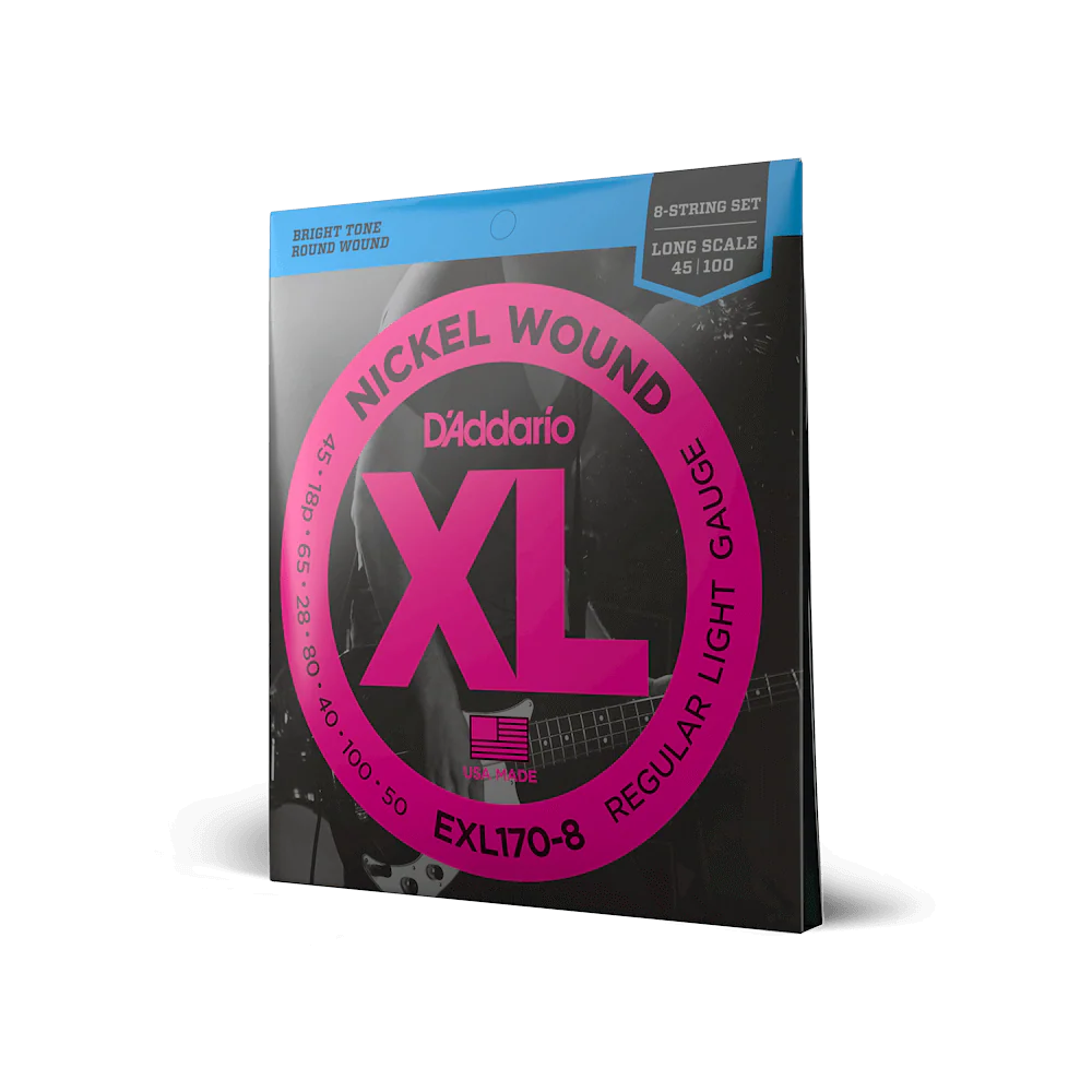 D'Addario EXL170-8 Set Bass XL 45-100 Long Scale 8-string Strings - Image 2