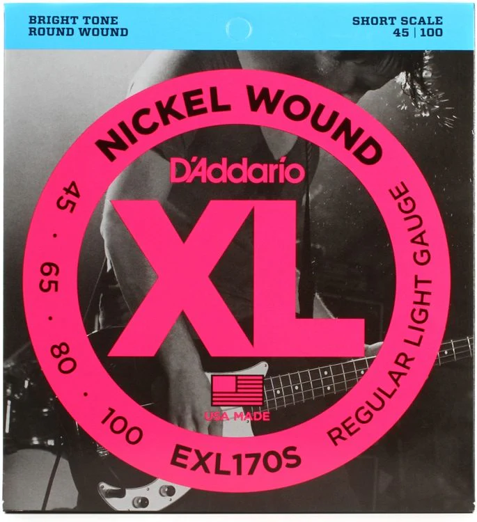 D'Addario EXL170S Set Bass XL 45-100 Short Scale Strings