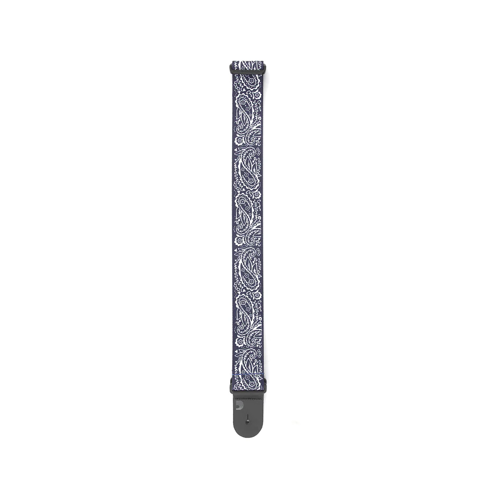 D'Addario P20W1419 2" Paisley Blue Guitar Strap - Image 3
