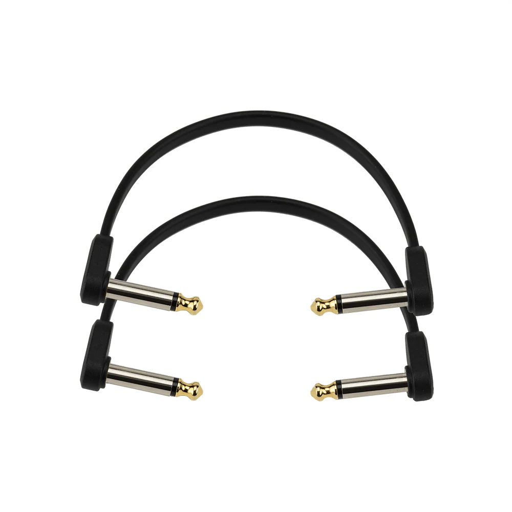 D'Addario PW-FPRR-206 Custom Series Flat Patch  6-in. 1/4-in. to 1/4-in. Cable - 2 pack - Image 2