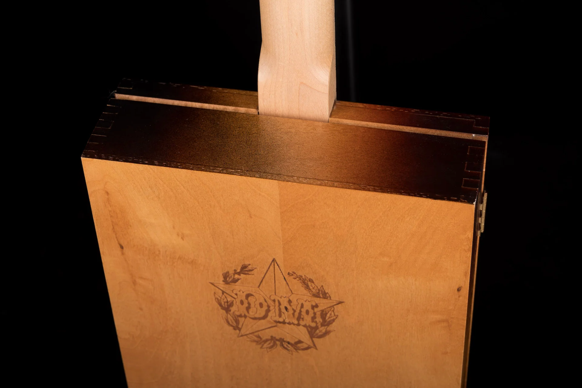 Daddy Mojo 4-String Sunburst Hand Cigar Box Guitar - Image 10