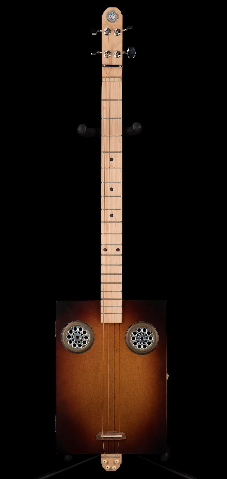 Daddy Mojo 4-String Sunburst Hand Cigar Box Guitar - Image 2