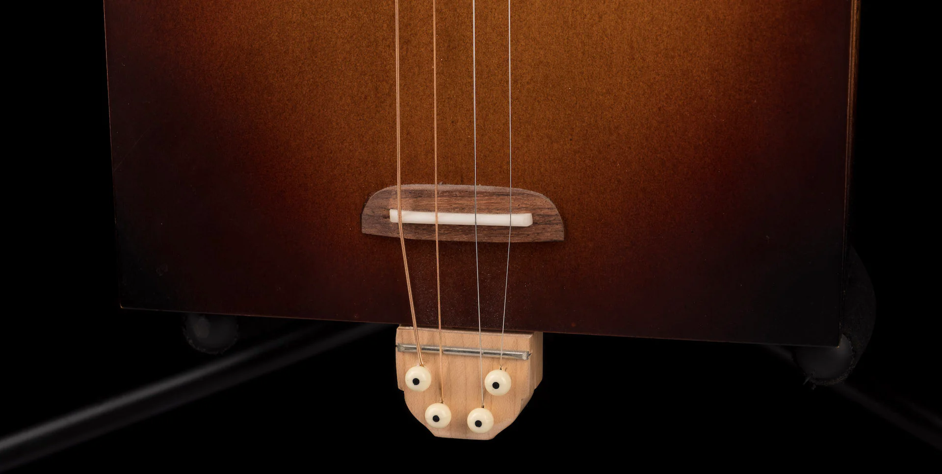 Daddy Mojo 4-String Sunburst Hand Cigar Box Guitar - Image 4