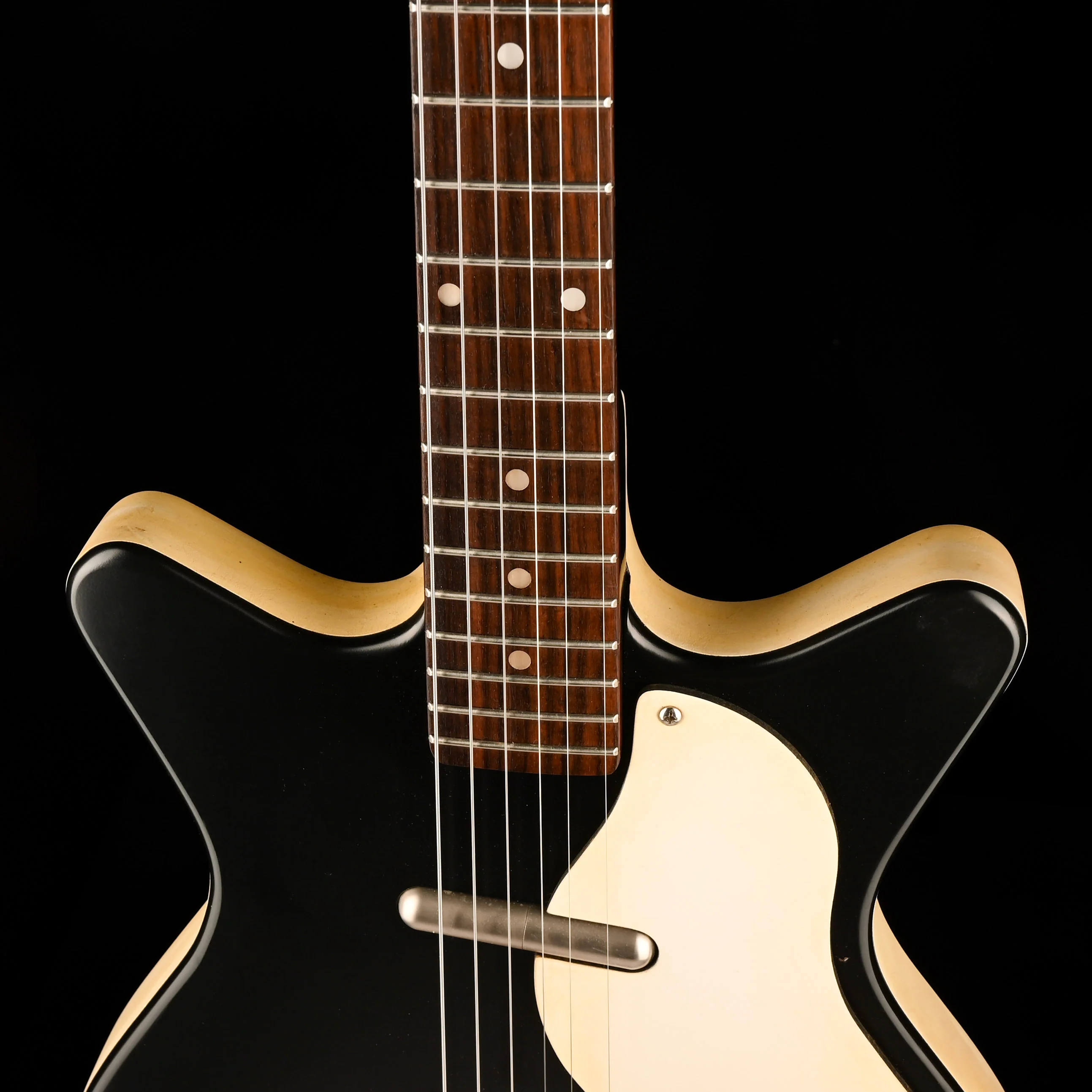 Used Danelectro DC59 Black Solid Body Electric Guitar - Image 3