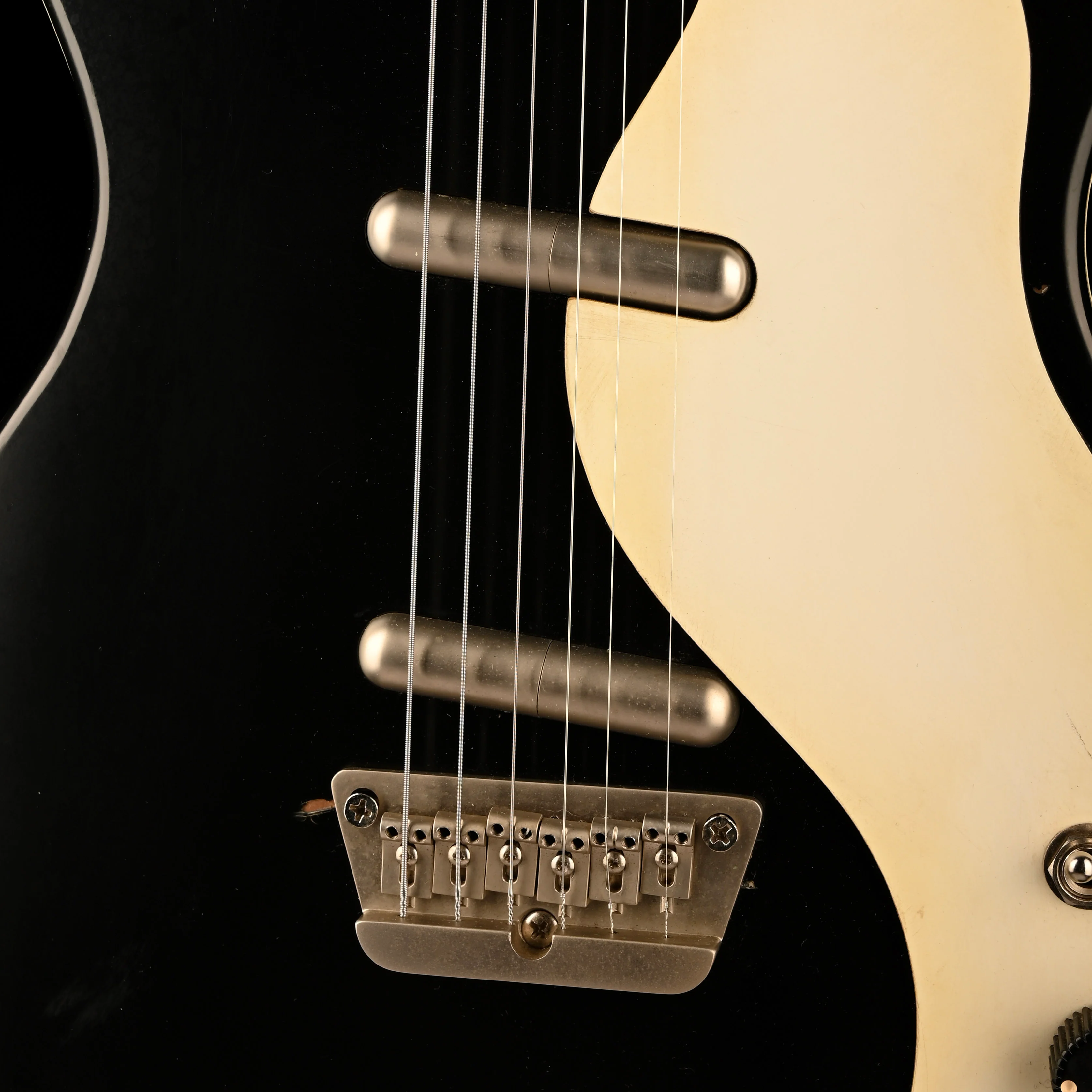 Used Danelectro DC59 Black Solid Body Electric Guitar - Image 5