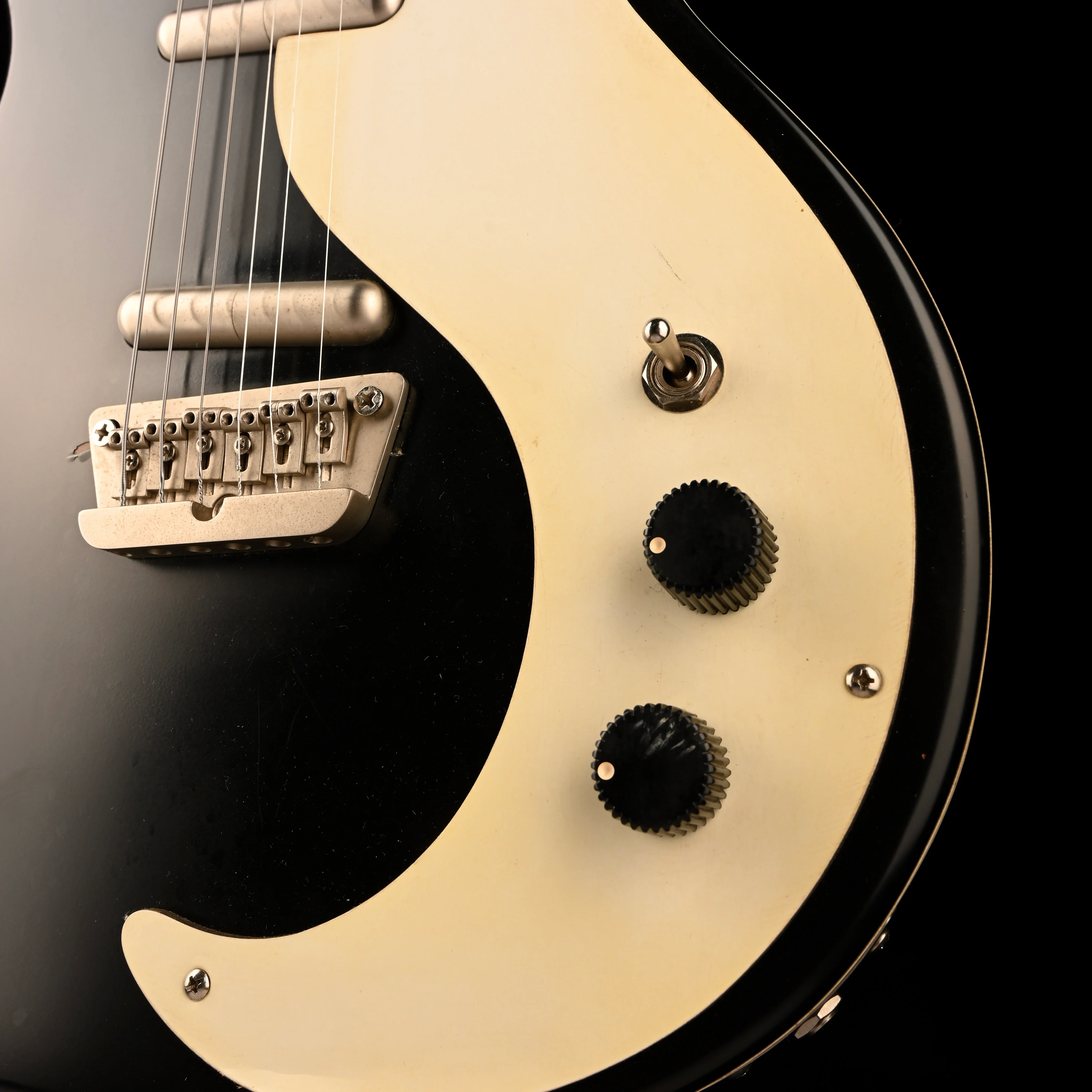 Used Danelectro DC59 Black Solid Body Electric Guitar - Image 6