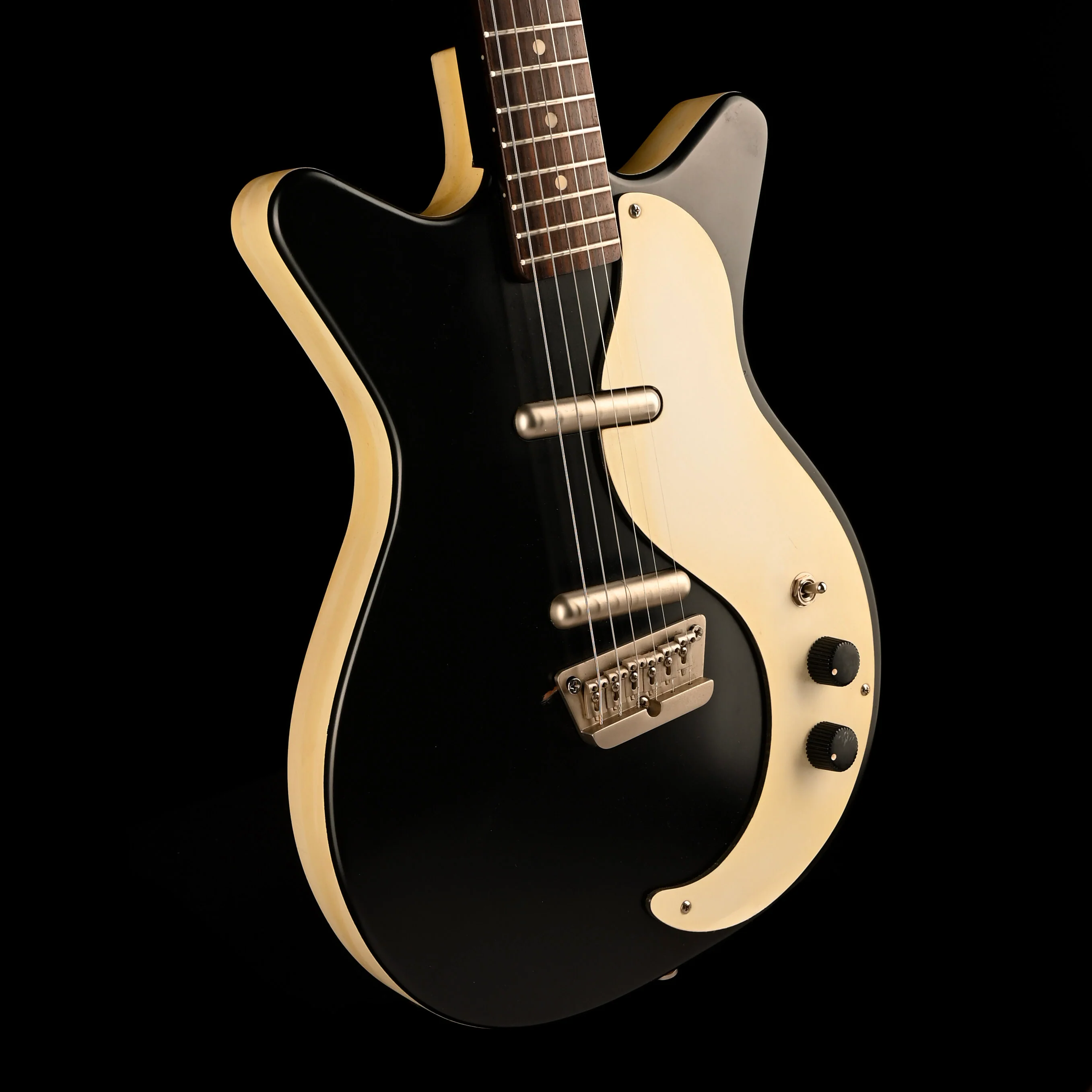 Used Danelectro DC59 Black Solid Body Electric Guitar - Image 7