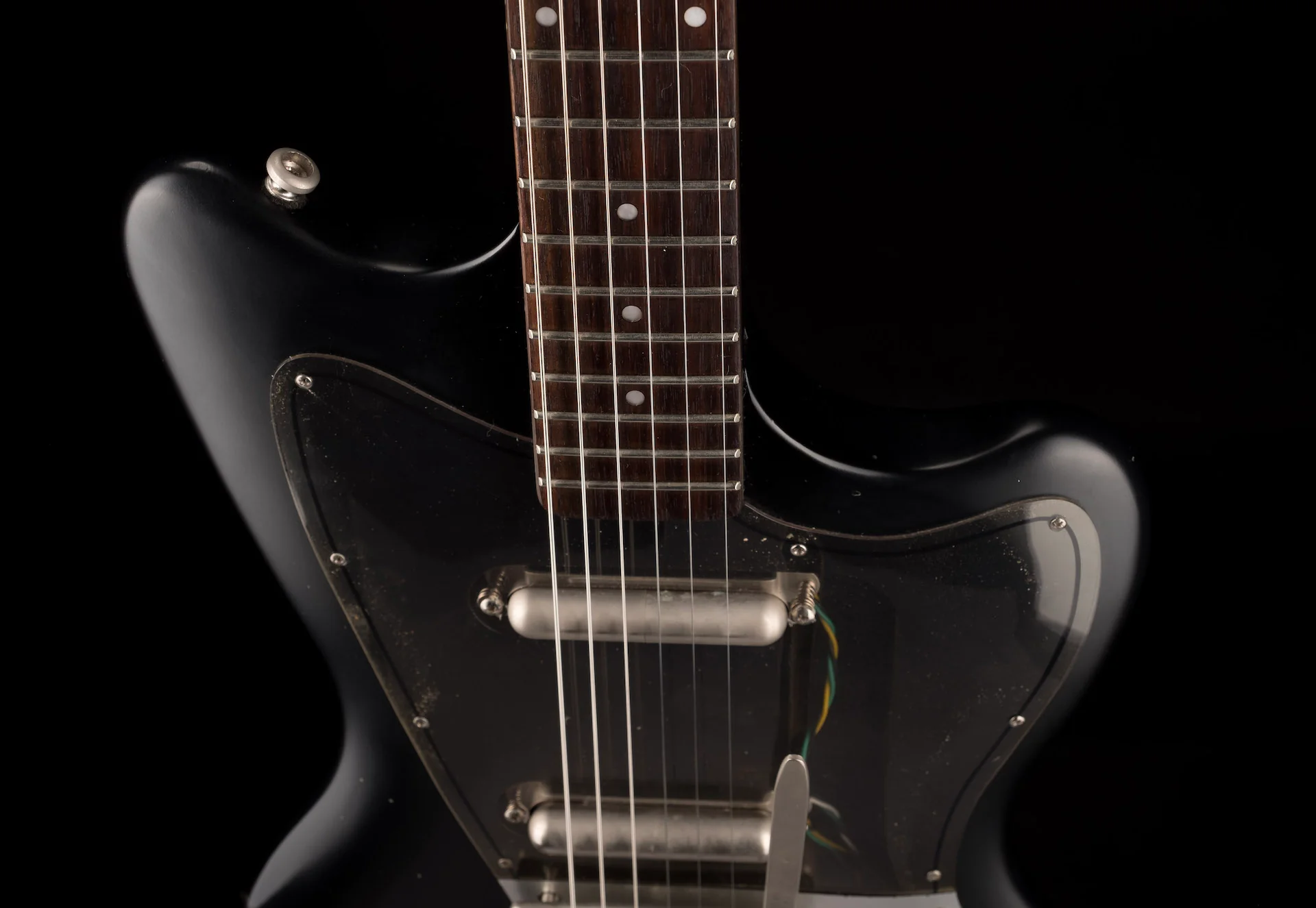 Danelectro Dead on 67 Black Electric Guitar With Gig Bag - Image 3