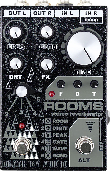 Death By Audio Rooms Stereo Reverb Guitar Effect Pedal - Image 3