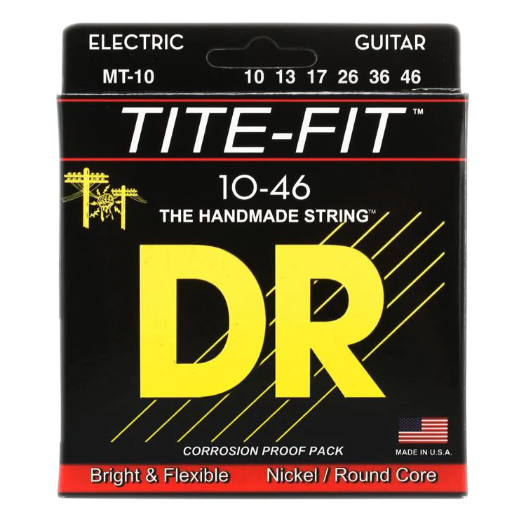 DR MT10 Tite-Fit Nickel Light 10-46 Electric Guitar Strings
