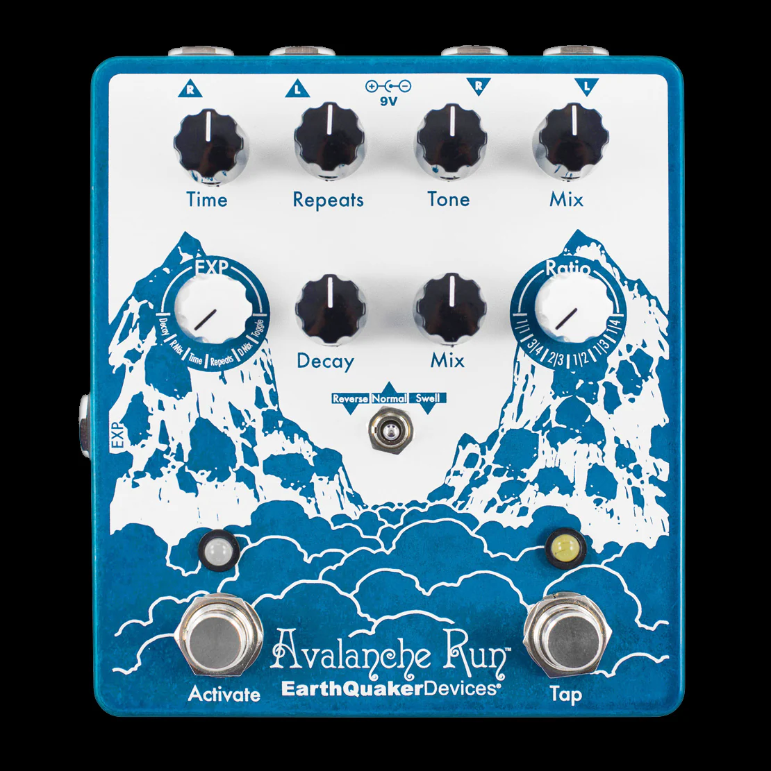 EarthQuaker Devices Avalanche Run V2 Stereo Delay and Reverb Guitar Pedal