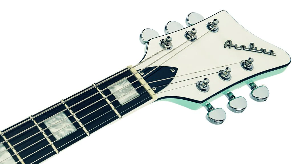 Eastwood Airline Baritone Map Deluxe Guitar - Sea Foam Green - Image 4