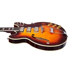 Eastwood Airline H77 Semi Hollow Guitar - Honeyburst - Image 4