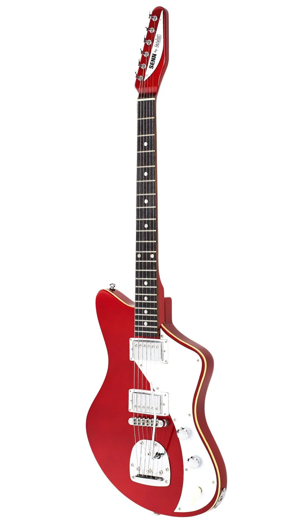 Eastwood Airline Jeff Senn Model One Guitar Metallic Red - Image 2