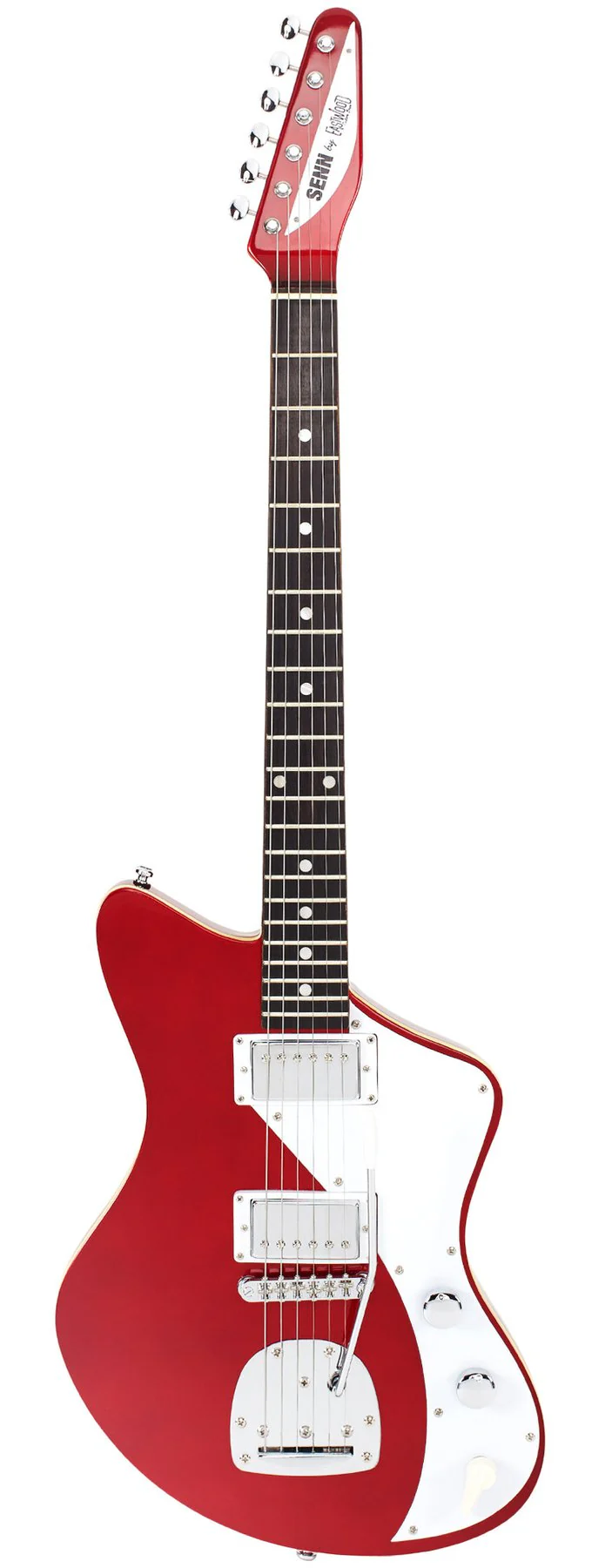 Eastwood Airline Jeff Senn Model One Guitar Metallic Red - Image 4