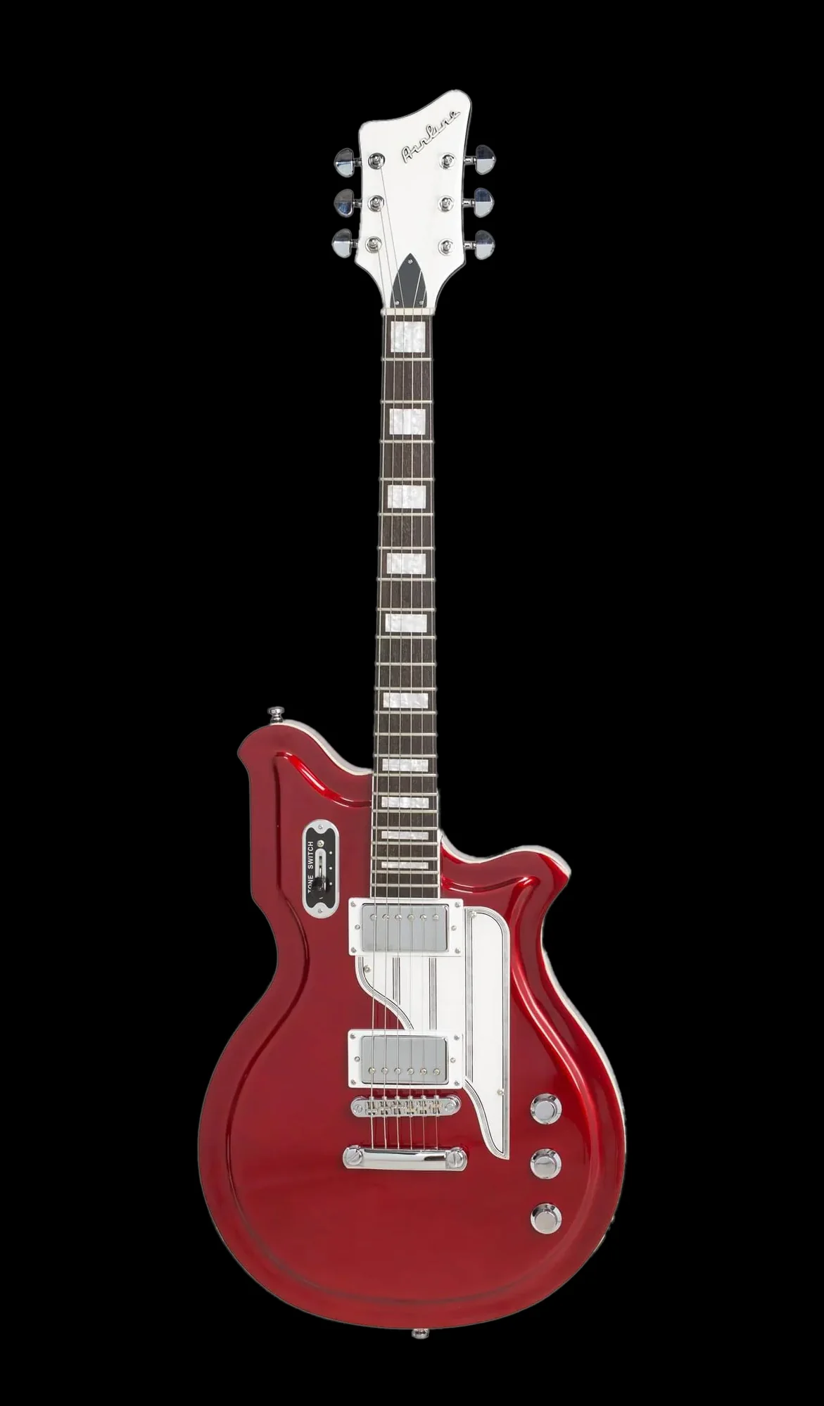 Eastwood Airline Map Standard Guitar - Metallic Red - Image 2
