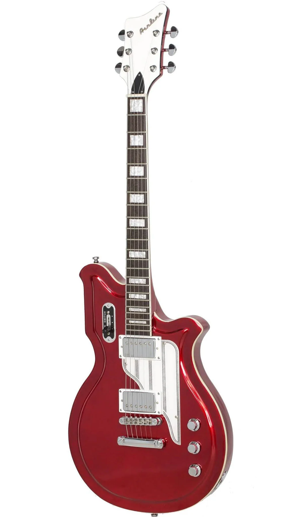 Eastwood Airline Map Standard Guitar - Metallic Red - Image 3