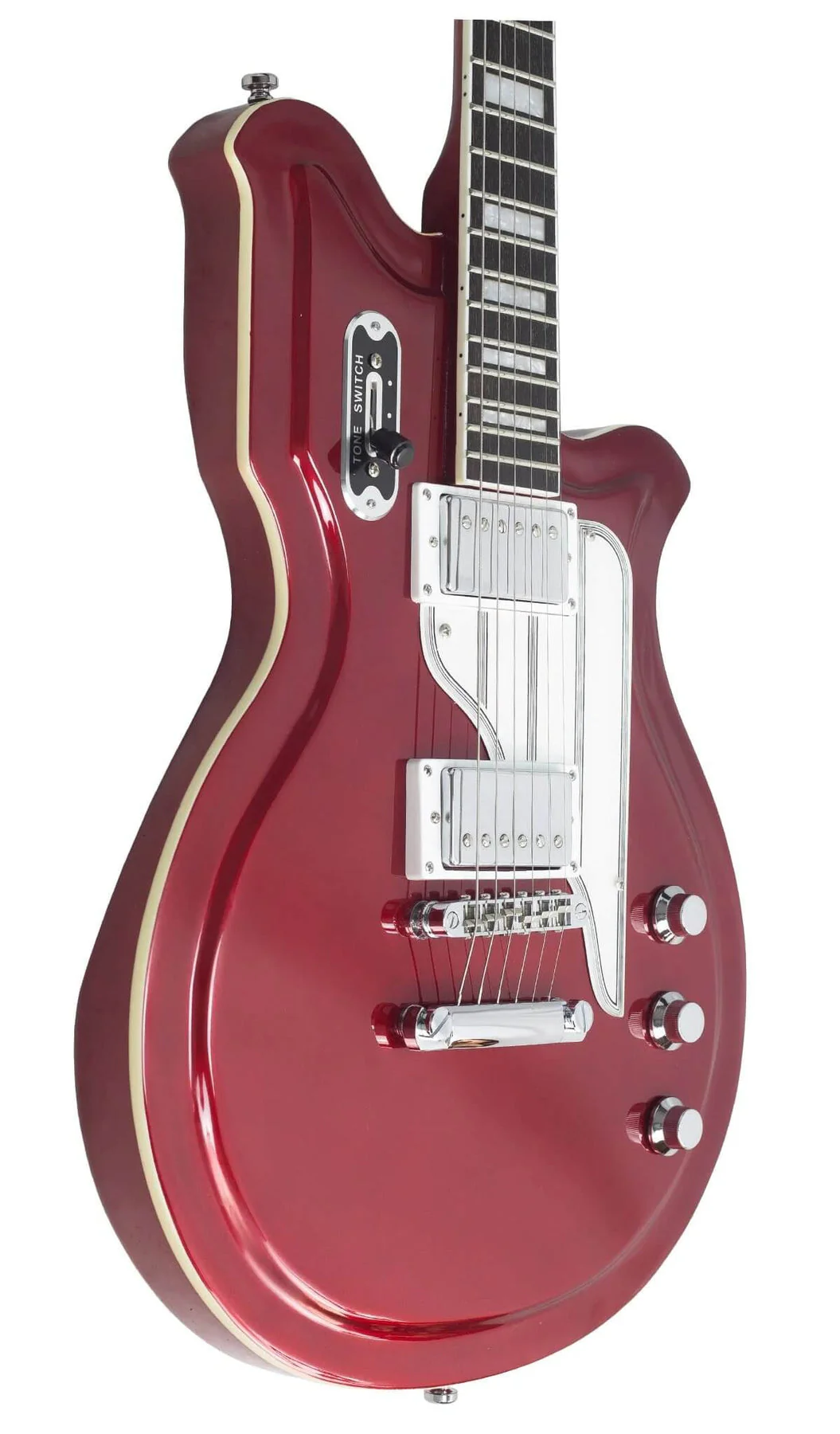 Eastwood Airline Map Standard Guitar - Metallic Red - Image 4