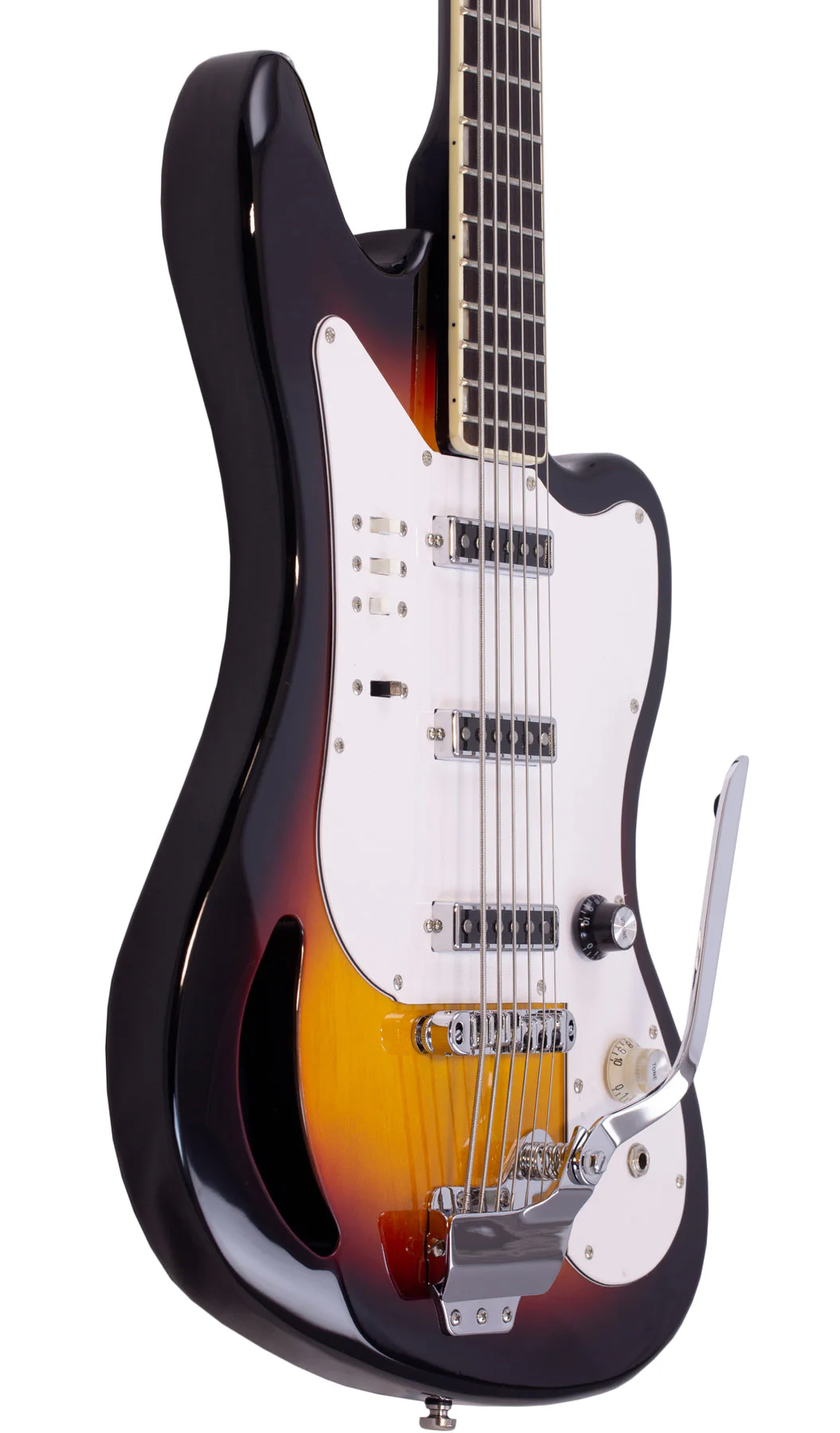 Eastwood Airline TB64 6-String Bass - Sunburst - Image 4