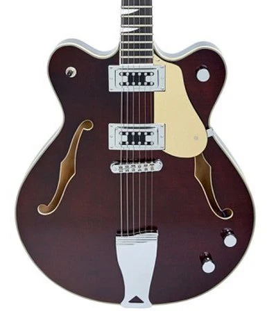 Eastwood Classic 6 Baritone 6 String Semi Hollow Guitar Walnut