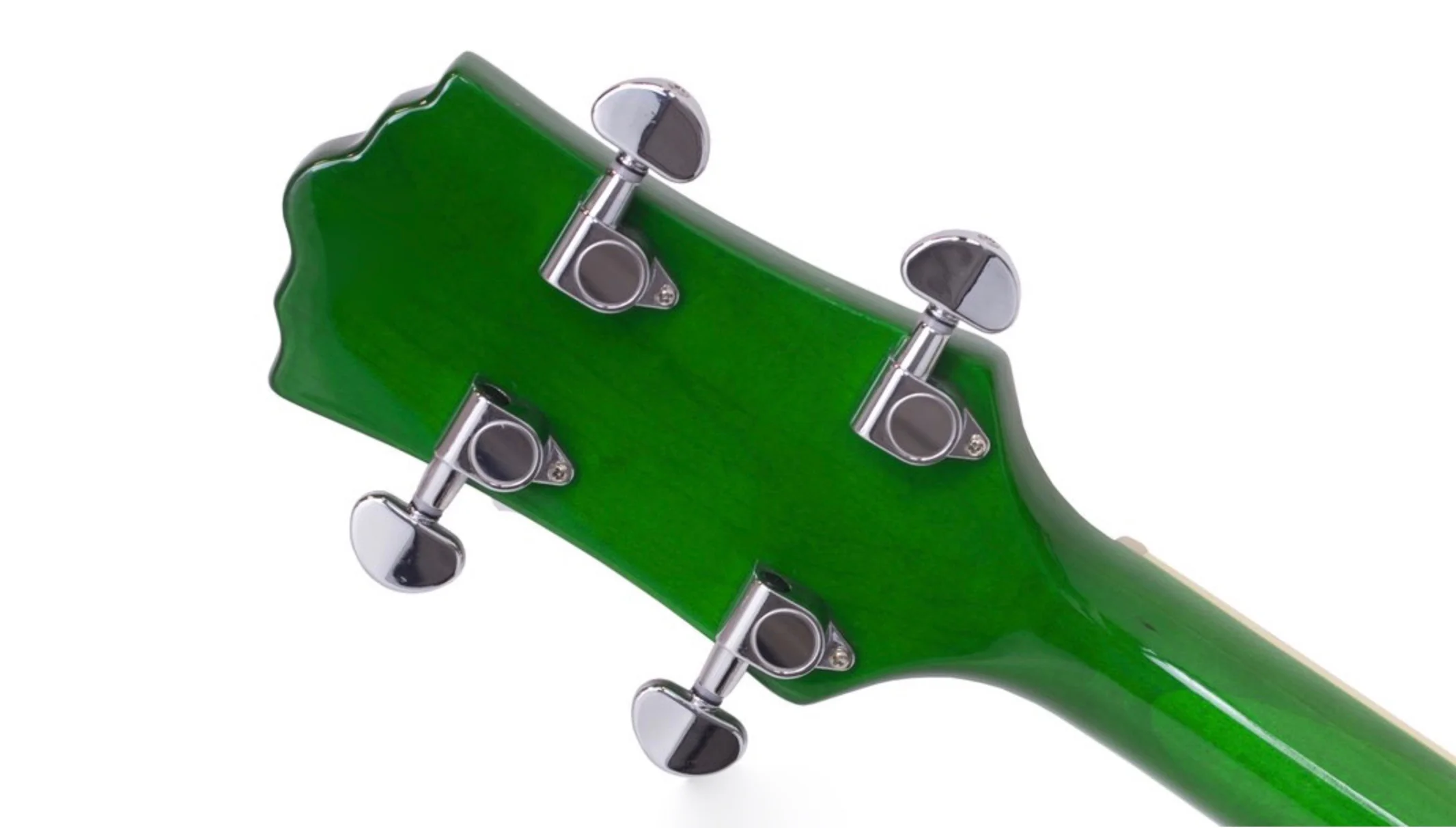 Eastwood Classic Tenor 4 String Semi Hollow Guitar Greenburst - Image 5
