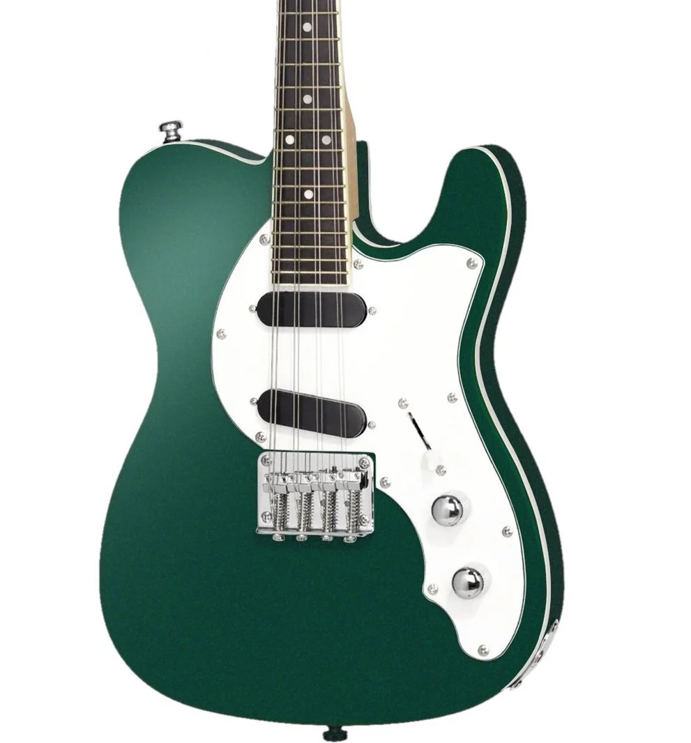 Eastwood Limited Edition 8-String Mandocaster Electric Mandolin Metallic Green - Image 2