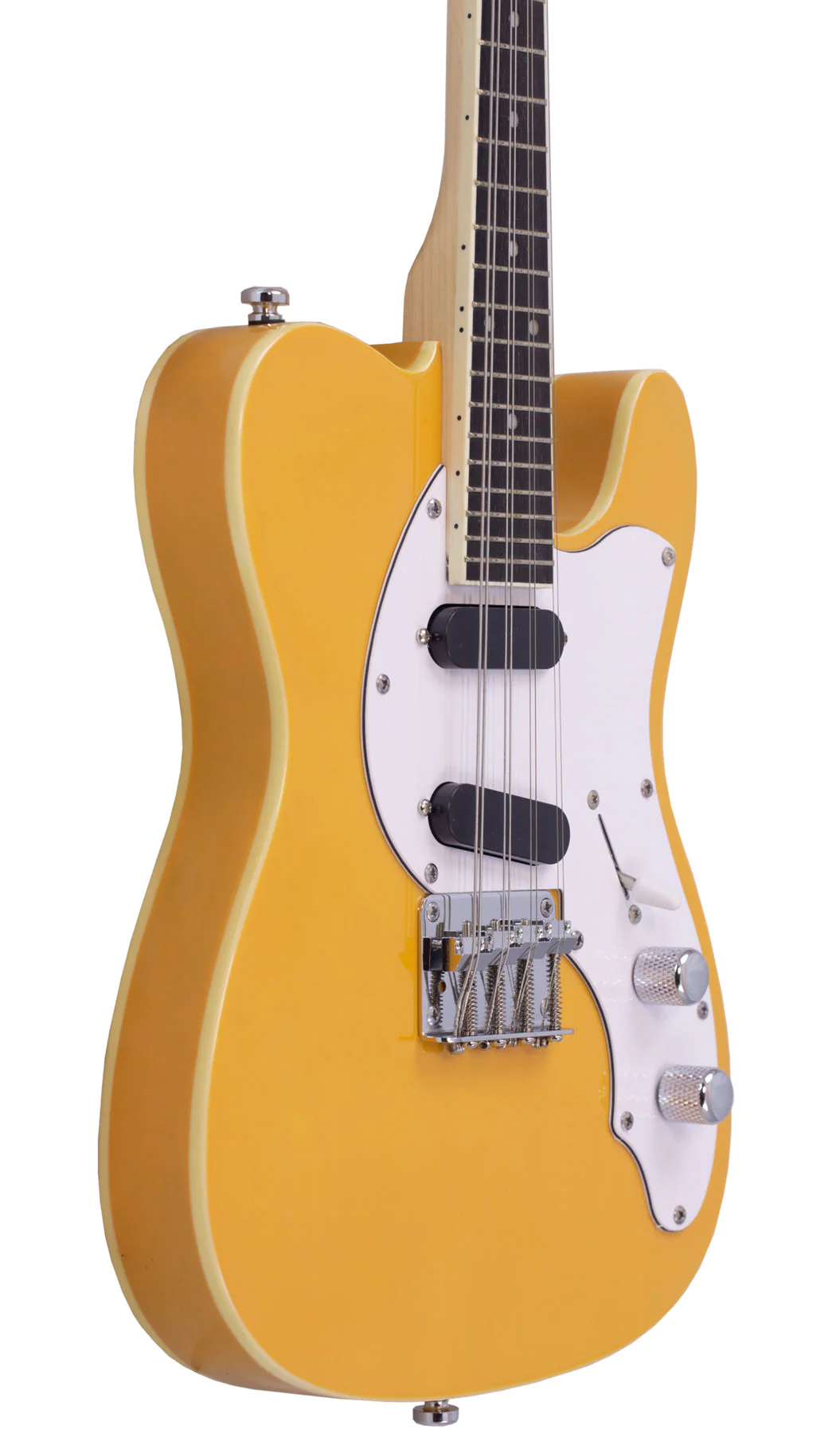 Eastwood Limited Edition 8 String Mandocaster Electric Mandolin TV Yellow - Image 3