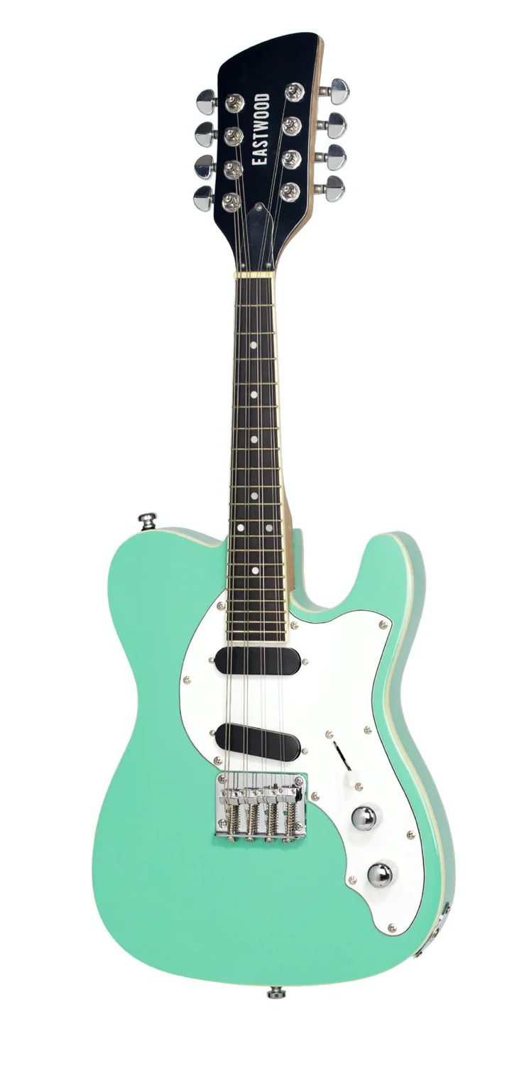 Eastwood Mandocaster Electric Mandolin - Sea Foam Green - Image 3