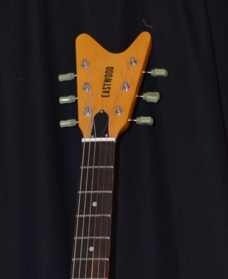 Eastwood Moderne Guitar Natural Finish with Gig Bag - Image 3