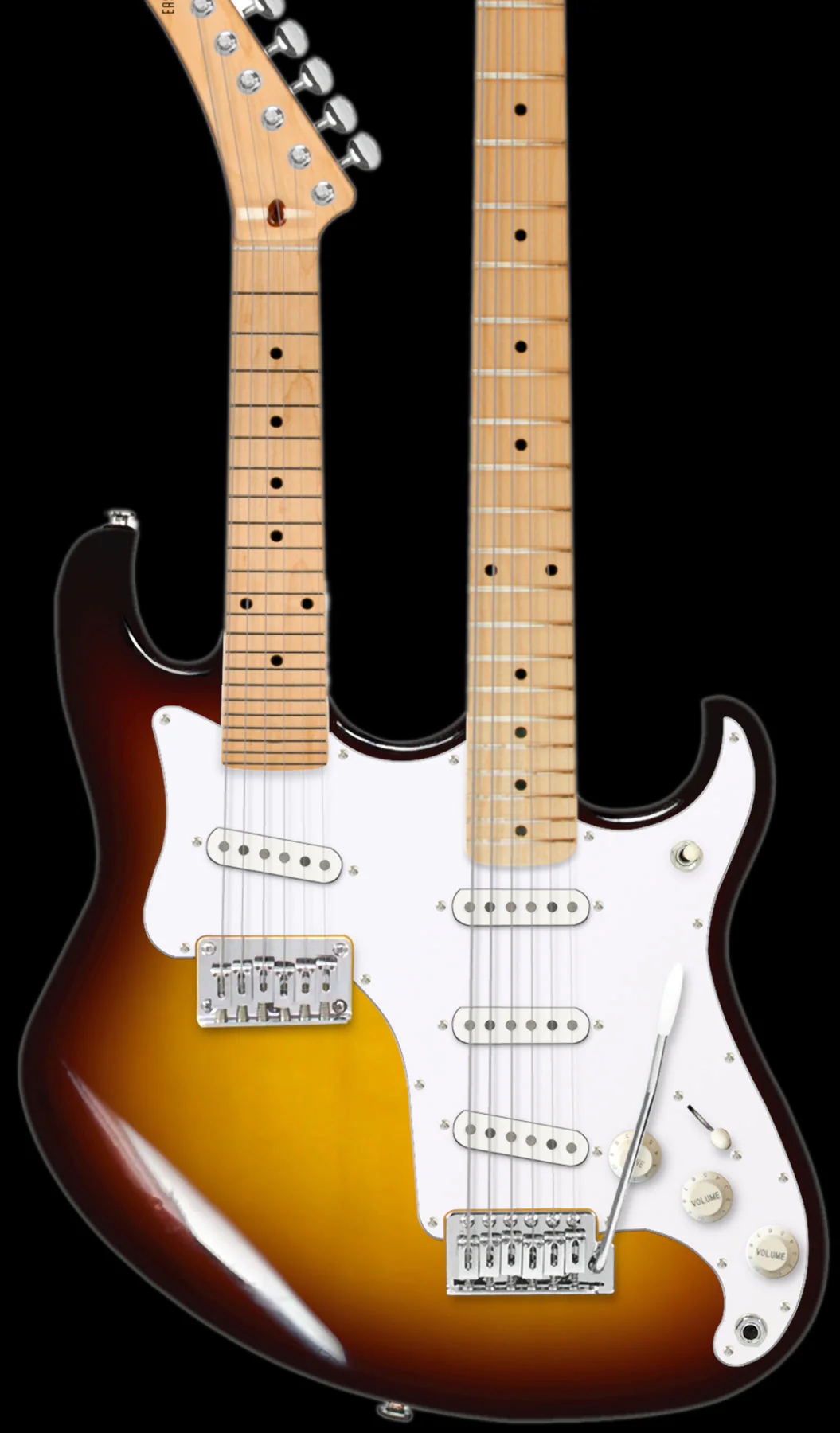 Eastwood Robin Octave Doubleneck Sunburst With Custom Gig Bag - Image 3