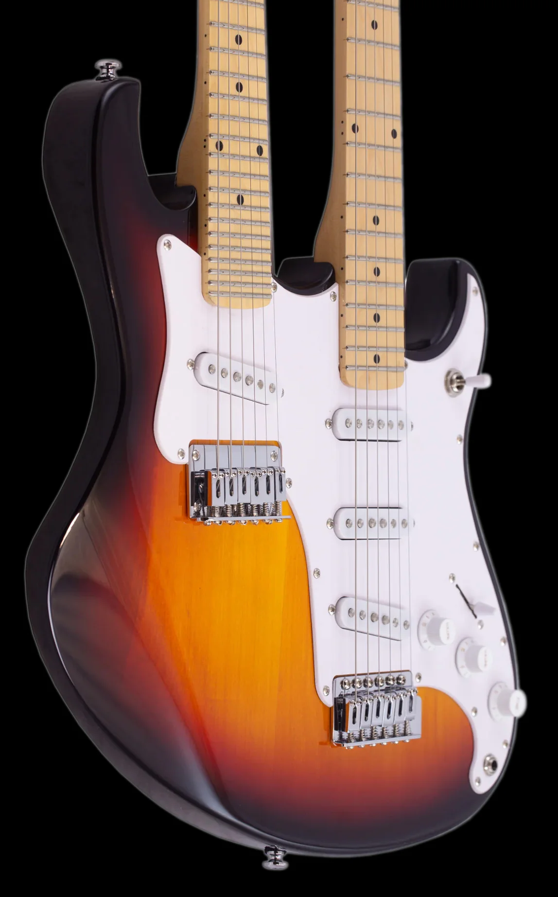 Eastwood Robin Octave Doubleneck Sunburst With Custom Gig Bag - Image 5