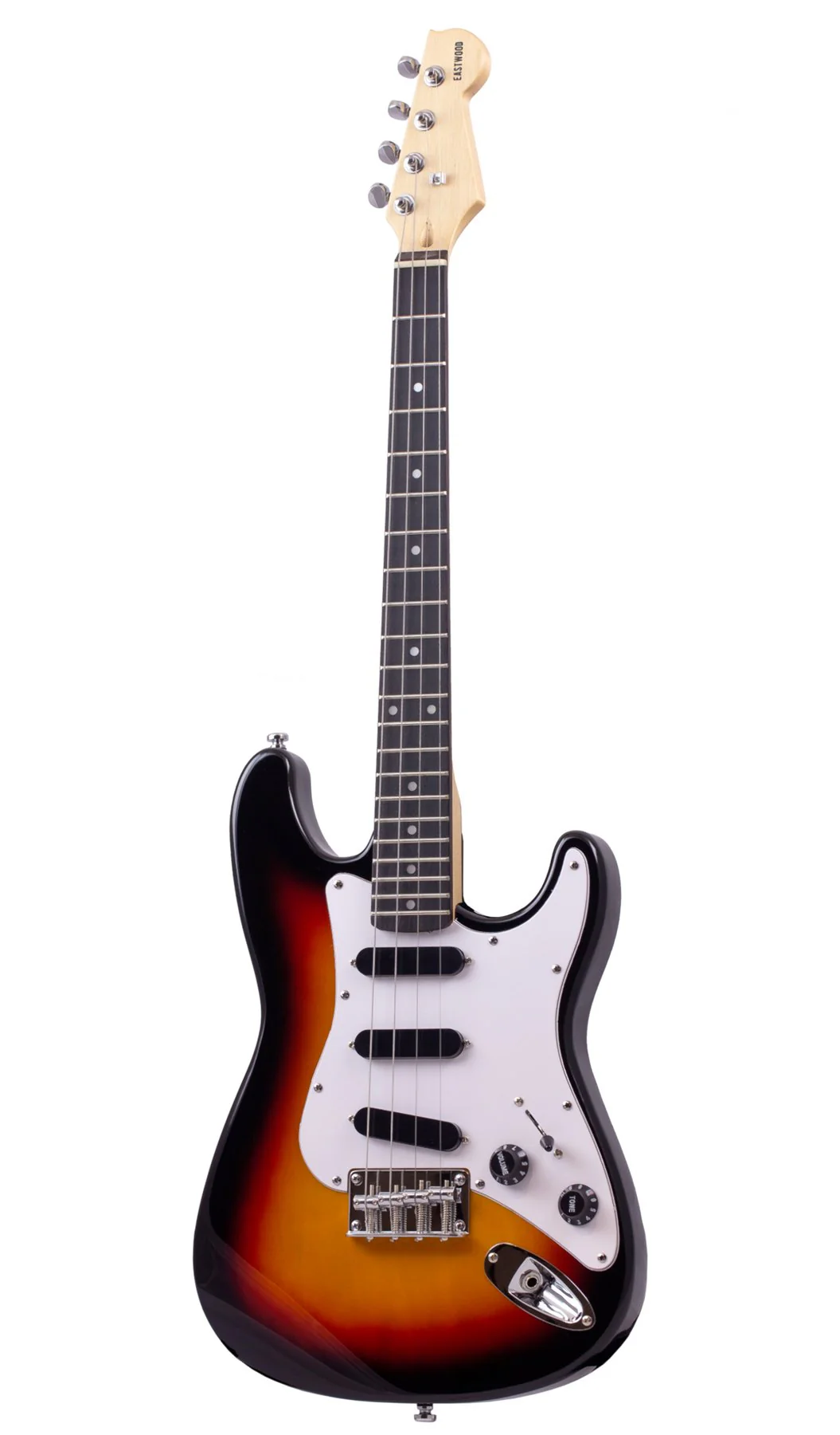 Eastwood S Style 4-String Tenor Guitar - Sunburst With Gig Bag - Image 4