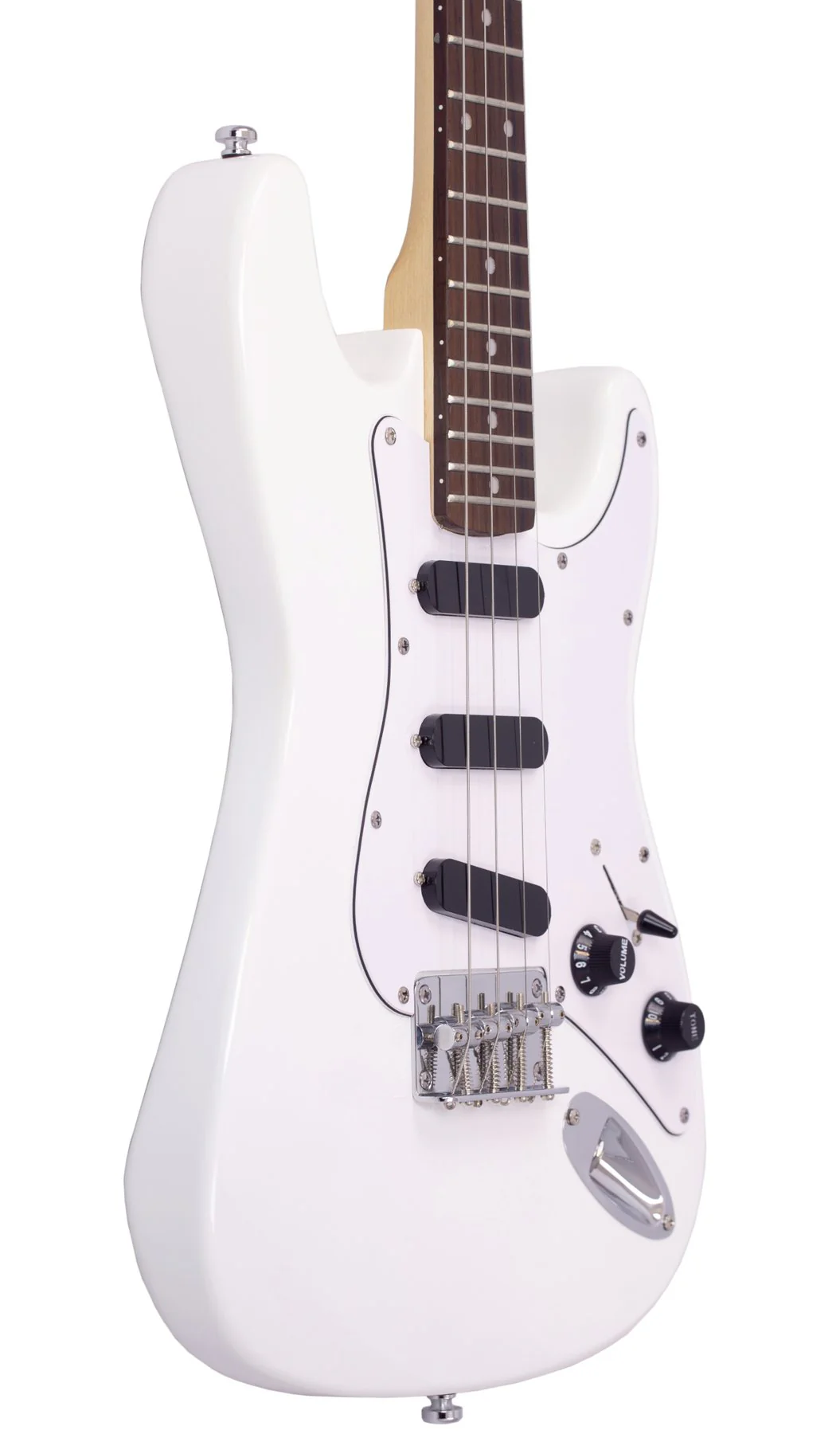 Eastwood S Style 4-String Tenor Guitar - White With Gig Bag - Image 5