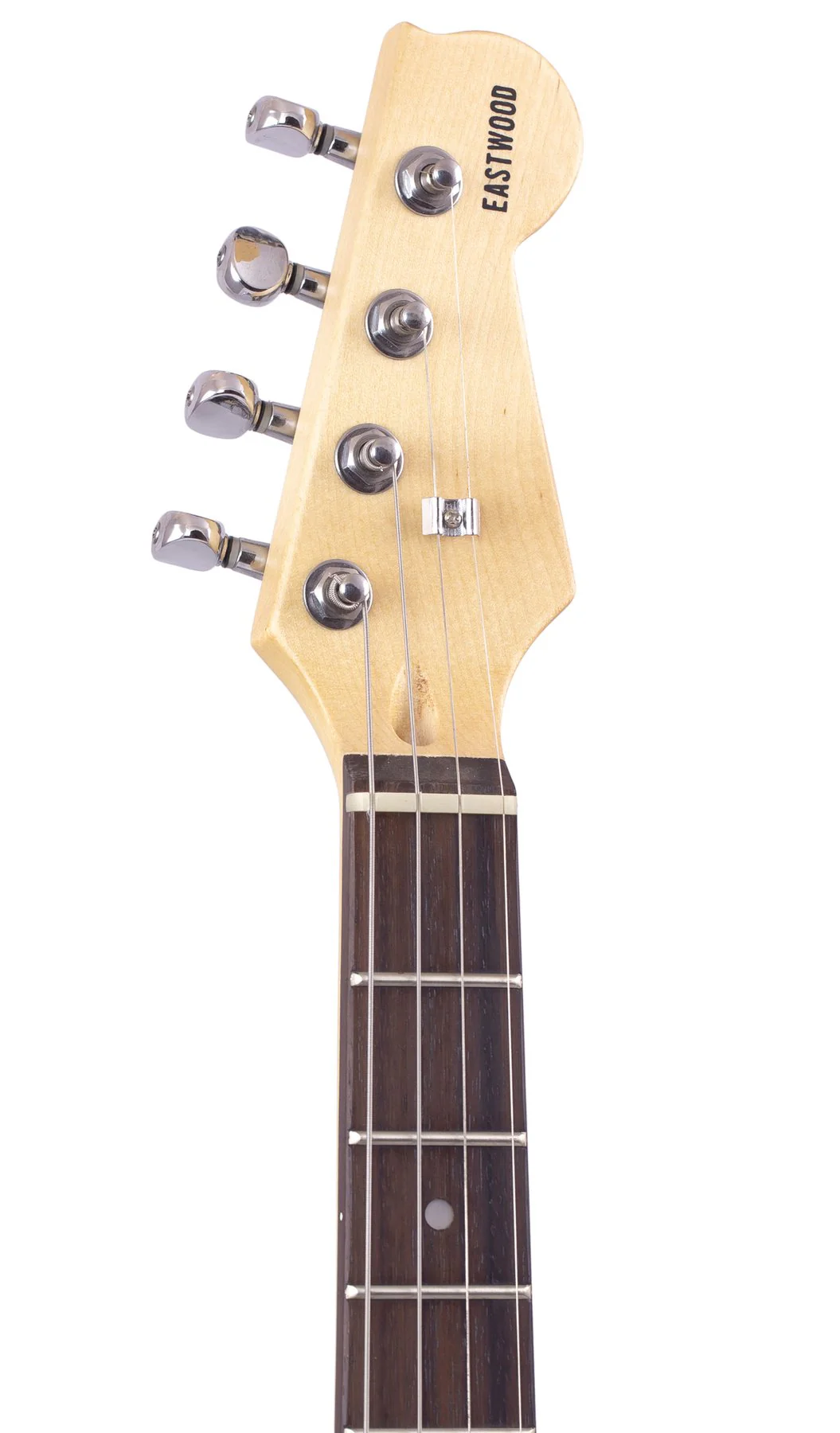 Eastwood S Style 4-String Tenor Guitar - White With Gig Bag - Image 6