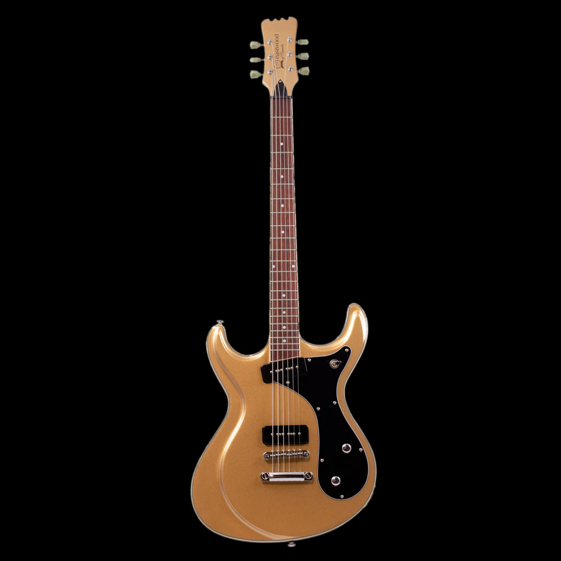 Eastwood Sidejack Baritone 20th Anniversary Limited Guitar Metallic Gold - Image 2
