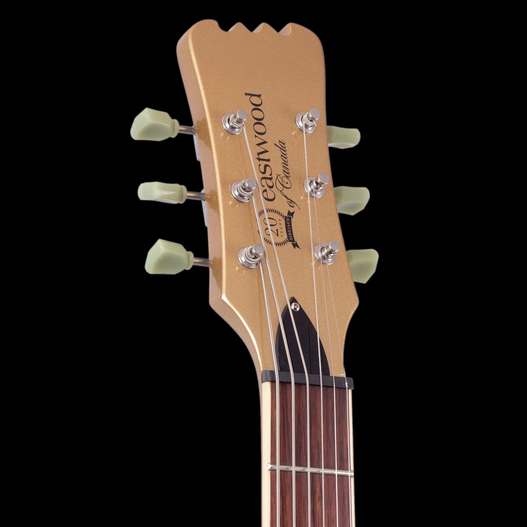 Eastwood Sidejack Baritone 20th Anniversary Limited Guitar Metallic Gold - Image 5
