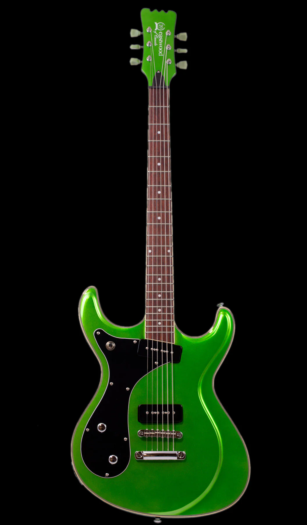 Eastwood Sidejack Baritone 20th Anniversary Limited Left Handed Dark Emerald Green - Image 2