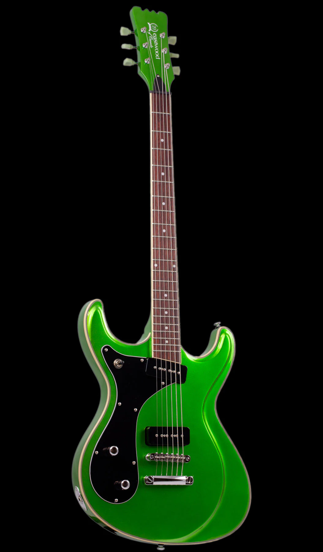 Eastwood Sidejack Baritone 20th Anniversary Limited Left Handed Dark Emerald Green - Image 3