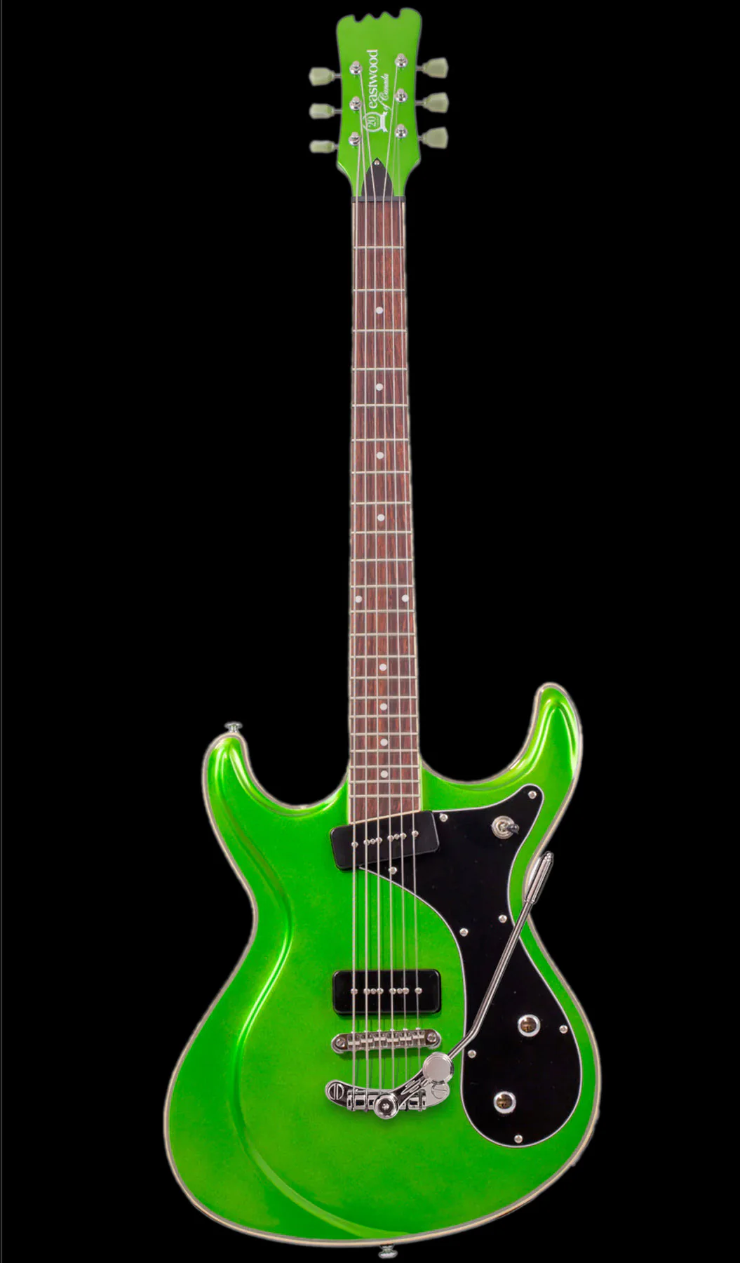Eastwood Sidejack Baritone Deluxe 20th Anniversary Limited Guitar Emerald Green - Image 2